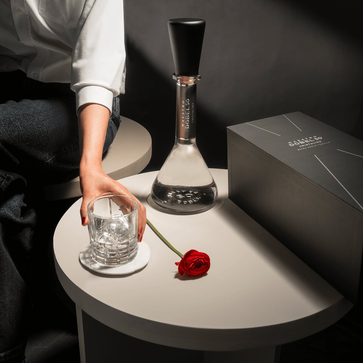 Dobel 50 Cristalino + Set of Dobel 50 Sipping Glasses