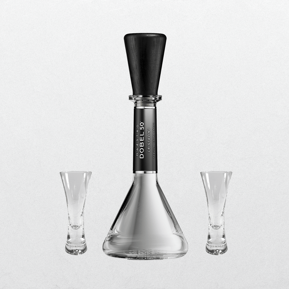 Dobel 50 Cristalino + Set of Dobel 50 Sipping Glasses