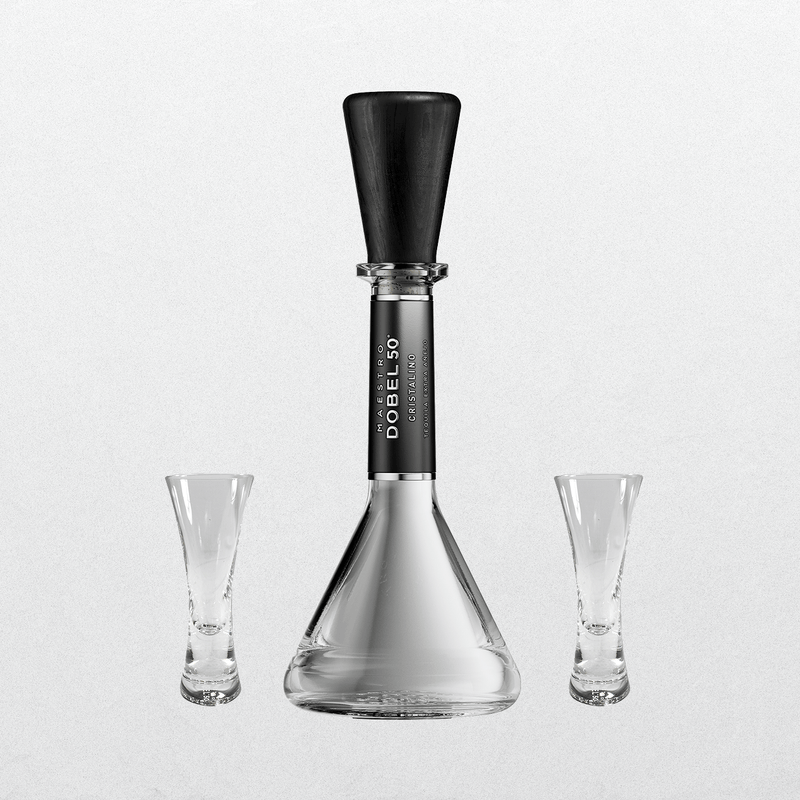 Dobel 50 Cristalino + Set of Dobel 50 Sipping Glasses